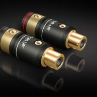 Conector RCA Viablue T6S Jack, Contact Aliaj Cupru Placat Aur, Lipire Cu Fludor