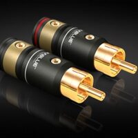Conector RCA Viablue T6S, Pin Aliaj Cupru Placat Aur, Strangere Cu Surub