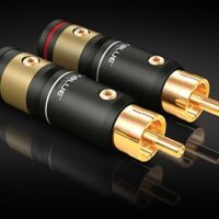 Conector RCA Viablue T6S XL, Pin Aliaj Cupru Placat Aur, Lipire Cu Fludor