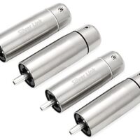 Set 4 Conectori RCA ETI Research Silver Link, Pin Argint Pur