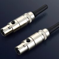 Conector MiniXLR Viborg VH301G, Pini Aliaj Cupru Placat Aur