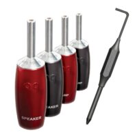 Mufe tip banana AudioQuest BAN1007 Cupru Rosu Argintat - set 4 bucati