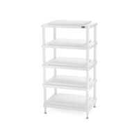 Rack Hi-Fi Solidsteel S5-5 Alb, 5 Polite, Seria Advanced