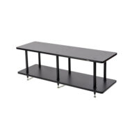 Rack Hi-Fi Pentru Sistem AV Si Depozitare Vinliuri Solidsteel VL-2, Negru